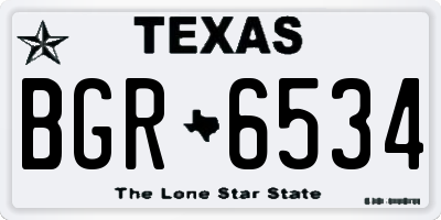 TX license plate BGR6534