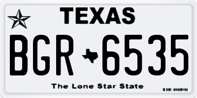 TX license plate BGR6535