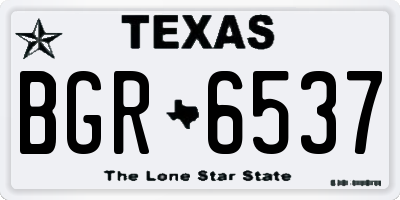 TX license plate BGR6537