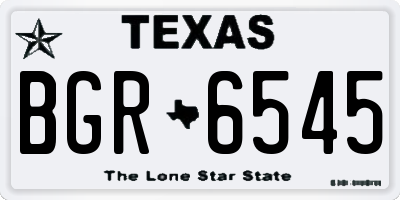 TX license plate BGR6545