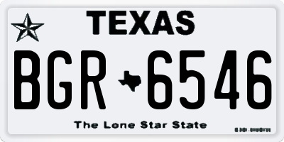 TX license plate BGR6546