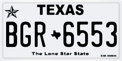 TX license plate BGR6553