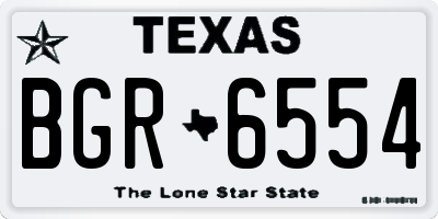 TX license plate BGR6554