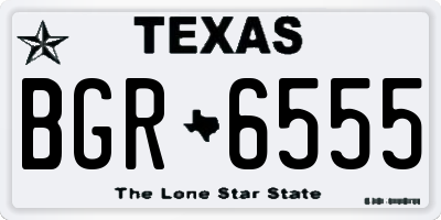 TX license plate BGR6555