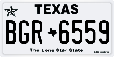 TX license plate BGR6559