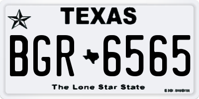 TX license plate BGR6565