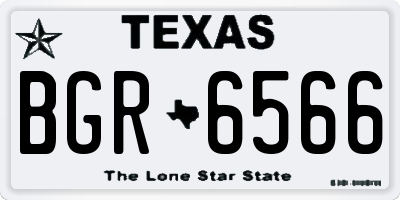 TX license plate BGR6566