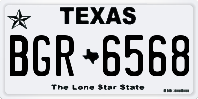 TX license plate BGR6568