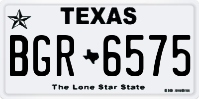 TX license plate BGR6575