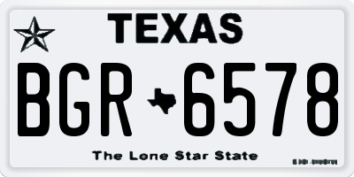TX license plate BGR6578