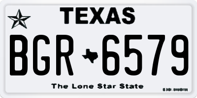 TX license plate BGR6579