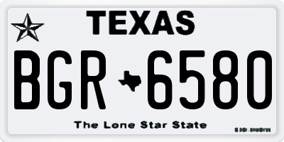 TX license plate BGR6580