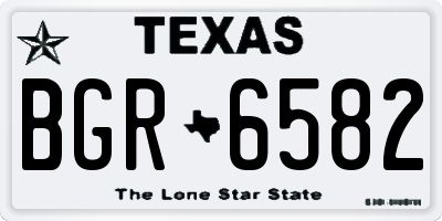 TX license plate BGR6582