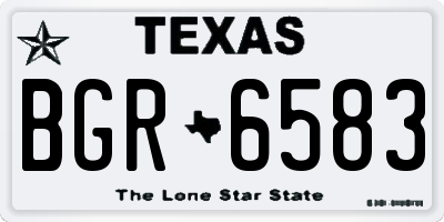 TX license plate BGR6583
