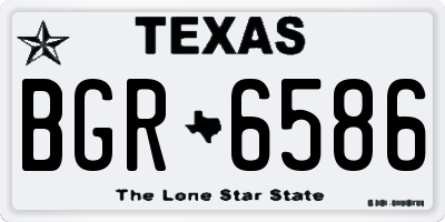 TX license plate BGR6586