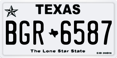 TX license plate BGR6587