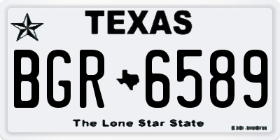 TX license plate BGR6589