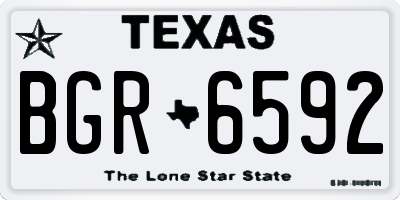 TX license plate BGR6592