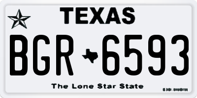 TX license plate BGR6593