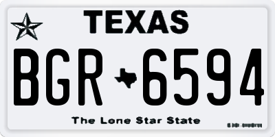 TX license plate BGR6594