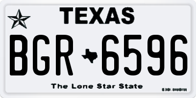 TX license plate BGR6596