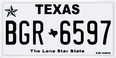 TX license plate BGR6597