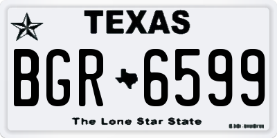 TX license plate BGR6599