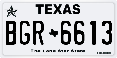 TX license plate BGR6613
