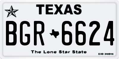 TX license plate BGR6624