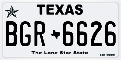 TX license plate BGR6626