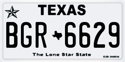 TX license plate BGR6629