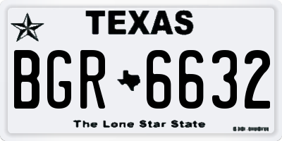TX license plate BGR6632