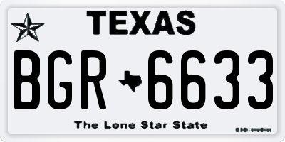 TX license plate BGR6633