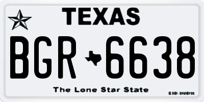TX license plate BGR6638