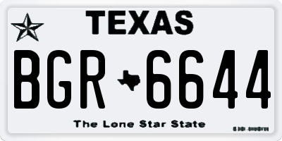 TX license plate BGR6644