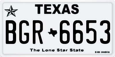 TX license plate BGR6653