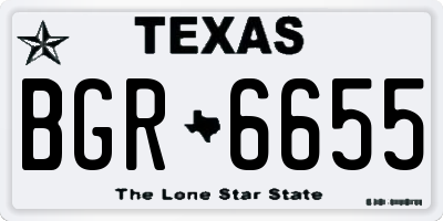 TX license plate BGR6655
