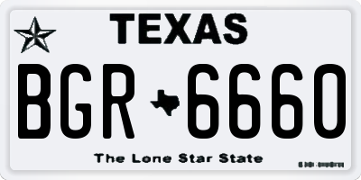 TX license plate BGR6660