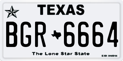 TX license plate BGR6664