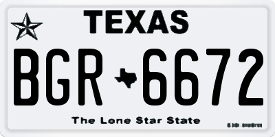 TX license plate BGR6672