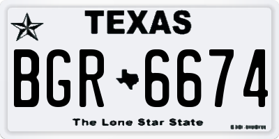 TX license plate BGR6674