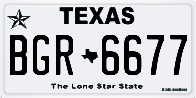 TX license plate BGR6677