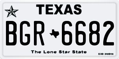 TX license plate BGR6682