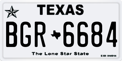 TX license plate BGR6684