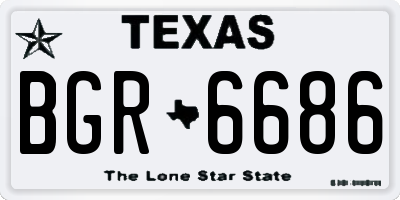 TX license plate BGR6686