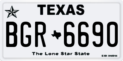 TX license plate BGR6690