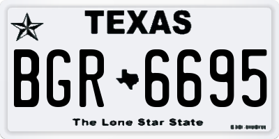 TX license plate BGR6695