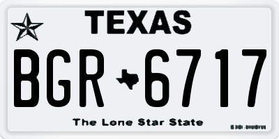 TX license plate BGR6717