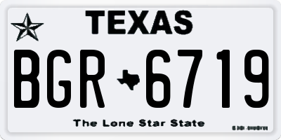 TX license plate BGR6719