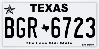 TX license plate BGR6723